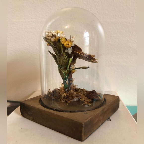 Vintage Glass Incased Flower Arrangement by Leonard Creations - Picture 5 of 10
